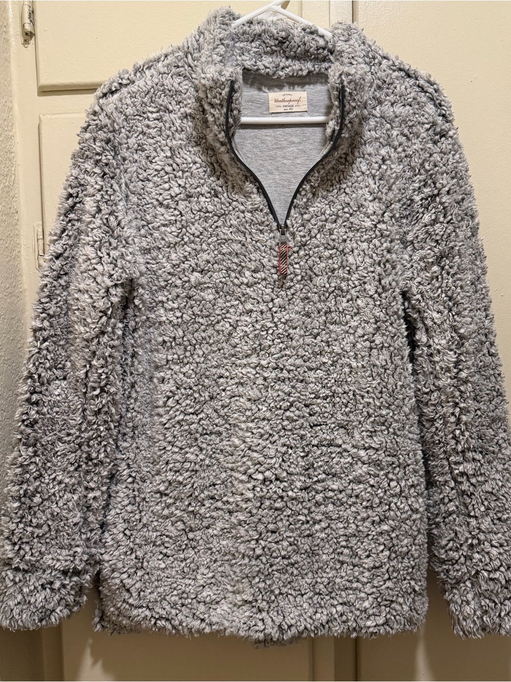 Super soft warm 1/2 zip XL pullover Sherpa with pockets